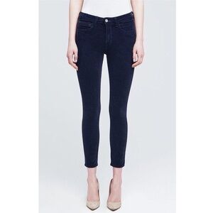 L'AGENCE Margot Skinny Cords Charcoal 24 NWT Grey Blue Corduroy Ankle Pants